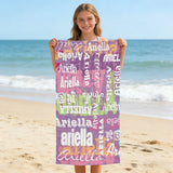 High Quality Personalized Name Beach Towel,Bath Towel, Pool Towel for Kids and Adults