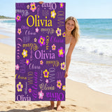 High Quality Personalized Name Beach Towel,Bath Towel, Pool Towel for Kids and Adults