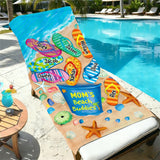 Nana's Beach Buddies Summer Flip Flop Personalized Beach Towel Perfect Gift for Grandmas Moms Aunties, Custom Kids Towel, Summer Beach Gifts