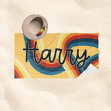 Personalized Name Towel for Beach Bath Pool, Customizable Beach Towel for Kids and Adults