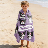 Kuromi Beach Towel, Cute Anime Character Towel, Kawaii Summer Towel, Soft Absorbent Pool & Beach Towel, Gift for Kuromi Fans