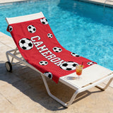 Personalized Soccer Beach Towel, Custom Name Towel, Soccer Gift for Kids, Soccer Player Gift, Soccer Mom, Sports Beach Towel 30x60