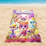 Cute Personalized Beach Towel for Kids and Adults