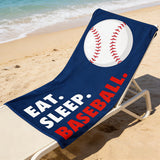Basketball Beach Towel, Microfiber Quick Dry Eat Sleep Sports Bath Towels, Thin Lightweight Sand Free Pool Wrap for Men Boys Camping Travel