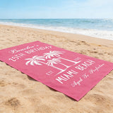 Custom Beach Towel for Beach Vacation, Summer Birthday
