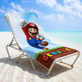 Personalized Beach Towel for Kids and Adults - Cute Cartoon Custom Bath Towel Vacation Gift
