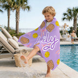 Custom Softball Beach Towel,Baseball Kids Name Beach Towel,Baseball Team Pool Towel,Coquette Bows Baseball Towel For Girls,Vacation Gift