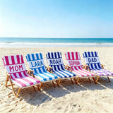 Striped Personalized Beach Towel Bath Towel Pool Towel