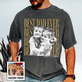 Custom Dad Vintage Photo Shirt: Personalized Fathers Day Shirt With Kids Photo, Funny Dad Shirt, Best Dad Ever Shirt, New Dad Gift