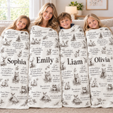 Personalized Name Blanket - Bible verse kids blanket - Christian baby gift newborn receiving blanket - Gift for Baptism - Woodland blanket - Custom Christian Nursery decor gift