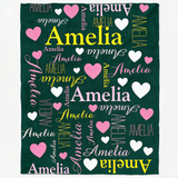Custom Name Blanket - Personalized Blanket for Kids and Adults - Ultra-Soft Cozy Fleece Blanket, Unique Baby Shower, Birthday, Christmas Gifts for Family and Friends