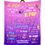 Kpop Easter Basket Stuffers for Girls, Kpop Merch Stuff, Easter Blanket for Teen Girls, Music Gifts for Women Friends K-Pop Fans, Korean Blankets with Trendy for Women, Cozy Flannel Throw 50‘’×60‘’