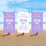 Custom Beach Towel for Beach Vacation, Summer Birthday