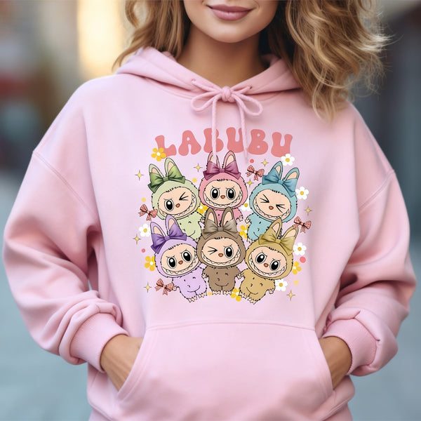 Kawaii Labu Inspired Hoodies - Gift For Labu Fans Harajuku Style Animal Sweatshirts Hoodies T-Shirts