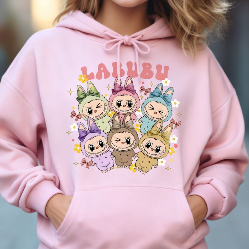 Kawaii Labubu Inspired Shirts - Gift For Labubu Fans - Harajuku Style Animal Shirts
