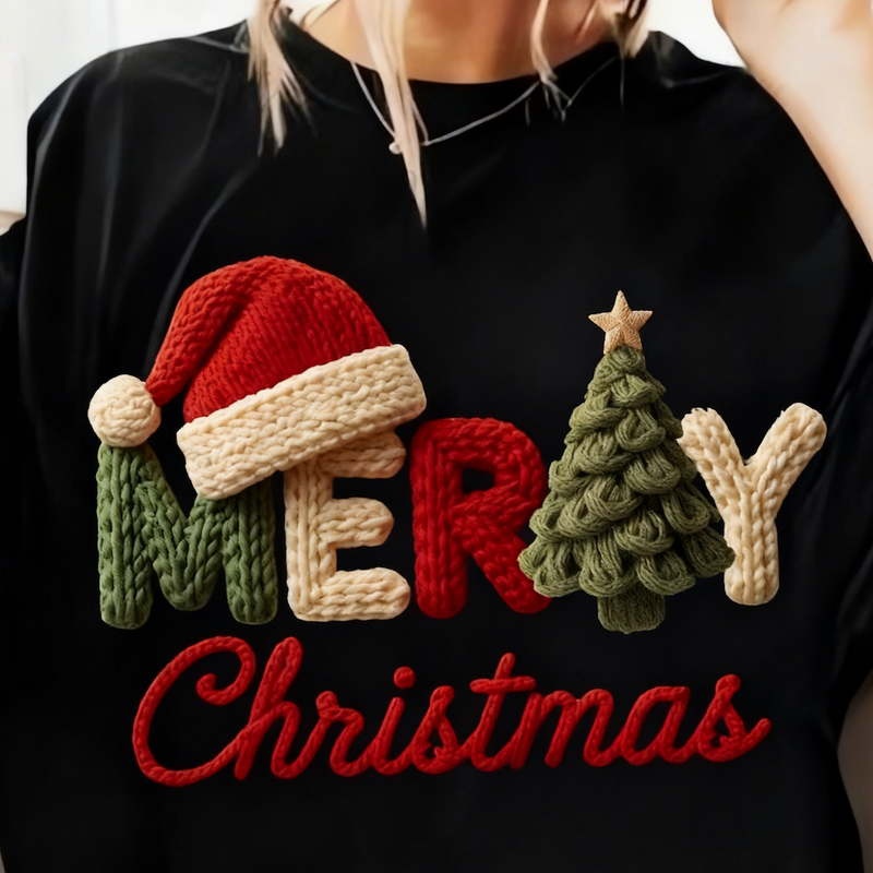 Realistic Yarn Christmas Holiday Sweatshirts Hoodies Shirts
