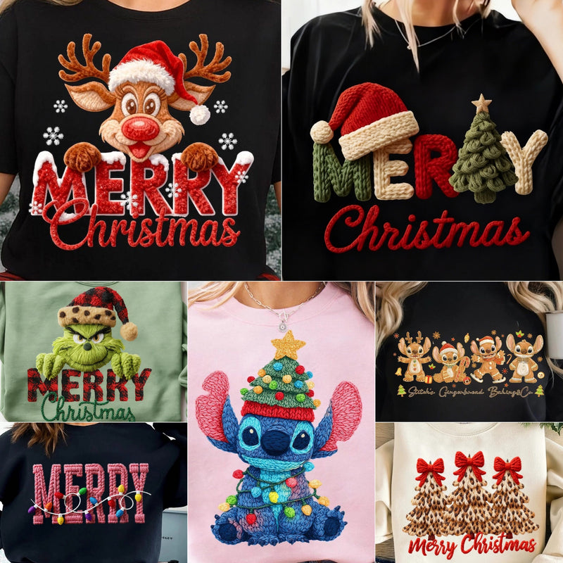 Realistic Yarn Christmas Holiday Sweatshirts Hoodies Shirts