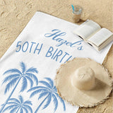 Custom Beach Towel for Beach Vacation, Summer Birthday