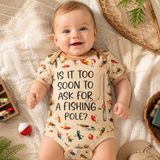 High Quality Super Soft Baby Bodysuit | 100% Cotton Infant Outfit for Fishing Lover | Baby Shower Gift