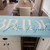 Personalized Bride Beach Towels, Bride Custom Beach Towel, Custom Vacation Gift, Honeymoon/Bachelorette Trip, Bridal Shower Gift