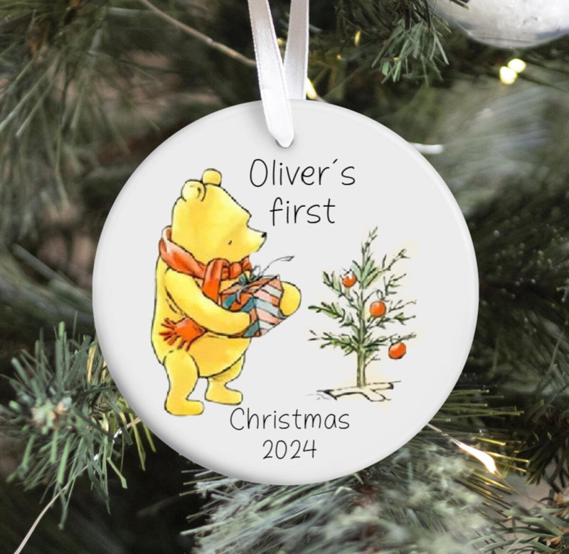 Personalized Baby's First Christmas Winnie The Pooh Ornament