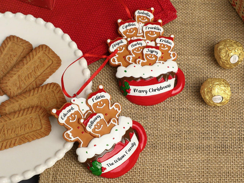 Personalized Gingerbread Christmas Ornament 2024, Custom Resin Family Ornament, Custom Christmas Gift,Personalized Xmas Gift,Christmas Decor