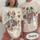 Retro Mickey Minnie Halloween Couple Shirts, Mickey Halloween Shirt, Spooky Season Tee, Halloween Matching Shirts