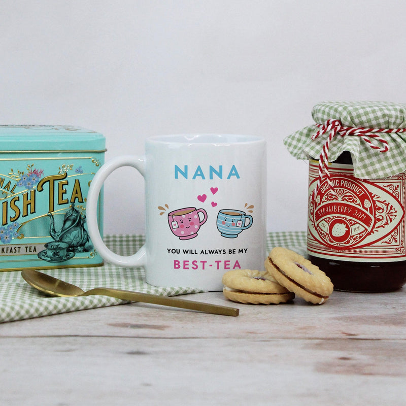You Will Always Be My Best Tea - Personalized Name Mug - Custom Gift for BFF, Mom, Daughter, Best Friends, Bestie, Sister, Family