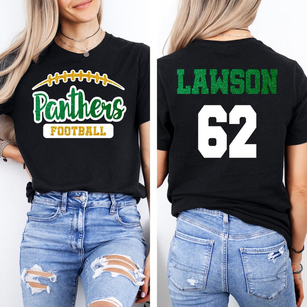 Custom Glitter Football Mascot Shirt, Personalized Football Team Shirt, Customized Football Mom Gifts, Football Mom Shirt