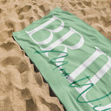 Personalized Bride Beach Towels, Bride Custom Beach Towel, Custom Vacation Gift, Honeymoon/Bachelorette Trip, Bridal Shower Gift