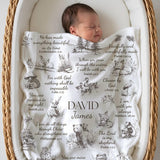 Personalized Name Blanket - Bible verse kid blanket - Christian baby gift newborn receiving blanket - Gift for Baptism - Woodland blanket - Custom Christian Nursery decor gift