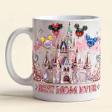 Best Mom Ever Castle Mug, Personalized Disney Inspired Mom Mug with Kids Names, Custom Family Mug, Magical Mom Gift, Mother’s Day Gift