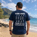Custom Dad Raising Arrows Shirt, Personalized Fathers Day Gift For Husband, Christian Dad Kids Name Tee, Religious Papa Christian Top Gift