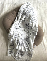 Personalized Name Blanket - Bible verse kid blanket - Christian baby gift newborn receiving blanket - Gift for Baptism - Woodland blanket - Custom Christian Nursery decor gift