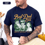 Custom Best Dad Ever Shirt with Kids Name and Photo: Retro Dad Shirt, Dad Est Shirt, New Dad Vintage Picture Tee, Fathers Day Gift from Kids