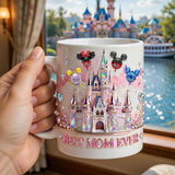 Best Mom Ever Castle Mug, Personalized Disney Inspired Mom Mug with Kids Names, Custom Family Mug, Magical Mom Gift, Mother’s Day Gift