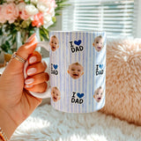 Fathers Day Mug, Custom Baby Photo Retro Mug, Personalized Father's Day Gift, First Time Dad, Dad's Birthday Presen