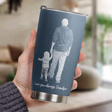 Personalized Photo Tumbler, 3D Engraved Effect, Father's Day & Birthday Gift for Dad PAPA Mom Family