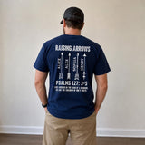 Custom Dad Raising Arrows Shirt, Personalized Fathers Day Gift For Husband, Christian Dad Kids Name Tee, Religious Papa Christian Top Gift