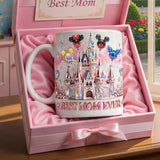 Best Mom Ever Castle Mug, Personalized Disney Inspired Mom Mug with Kids Names, Custom Family Mug, Magical Mom Gift, Mother’s Day Gift
