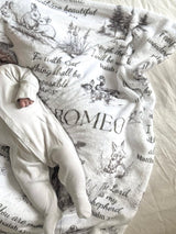 Personalized Name Blanket - Bible verse kid blanket - Christian baby gift newborn receiving blanket - Gift for Baptism - Woodland blanket - Custom Christian Nursery decor gift