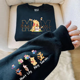 Custom Mothers Day Sweatshirt with Names, Winnie the Pooh Mothers Days Gift, Custom Mama Bear Shirt, Gift For Mother's Day