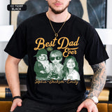 Custom Best Dad Ever Shirt with Kids Name and Photo: Retro Dad Shirt, Dad Est Shirt, New Dad Vintage Picture Tee, Fathers Day Gift from Kids