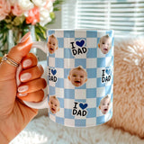 Fathers Day Mug, Custom Baby Photo Retro Mug, Personalized Father's Day Gift, First Time Dad, Dad's Birthday Presen