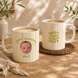 Personalized Baby Face Mug for Dad, New Dad, Custom Photo Mug, First Fathers Day Gift from Baby, Best Dad Gift
