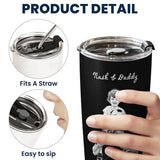 Personalized Photo Tumbler, 3D Engraved Effect, Father's Day & Birthday Gift for Dad PAPA Mom Family