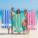 Striped Personalized Beach Towel Bath Towel Pool Towel