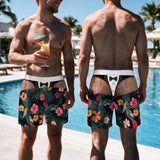 Funny Fake Underwear Beach Shorts, Custom Men's Swim Trunks, Birthday/Bachelor Party Gag Gift For Him