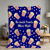 Personalized Name Blanket for Family Movie Night, Super Soft Customizable Blanket with Name - Unique Gift for Birthday, Christmas, Family Movie