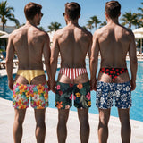 Funny Fake Underwear Beach Shorts, Custom Men's Swim Trunks, Birthday/Bachelor Party Gag Gift For Him